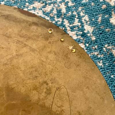 24 YEARS OLD 18” Zildjian REMIX BREAKBEAT Ride w 3 Original Rivets 1655g image 4