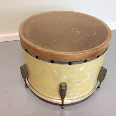 Ludwig & Ludwig Drum Set circa 1940 White Marine Pearl w/ Zildjian Zilco Cymbals image 11