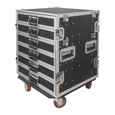 STRC-PROW2T6D | 6-Drawer Customizable Stage and Studio Utility Equipment Workstation Storage Road Case with Two Tables - Pro Tour Grade image 4
