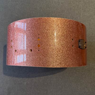 Yamaha 14x6 Absolute Hybrid Maple Snare Drum Bare Shell Pink Champagne Sparkle image 5