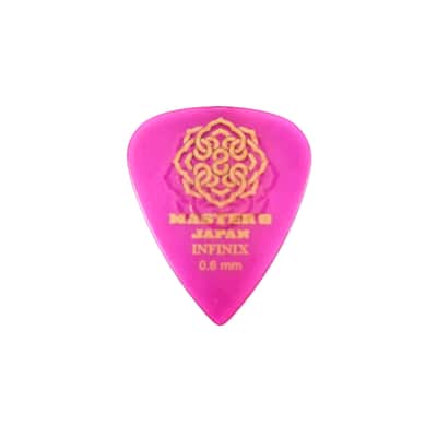 Master 8 INFINIX Hard Polish Grip Guitar Picks 0.60mm Thin 6-Pack