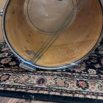 Vintage Ludwig 14x12 Marching Snare Drum White Monroe USA #3180885 w/ Strap image 12