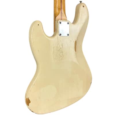 Fender Squier Series Jazz Bass - CS MOD - Vintage White image 5