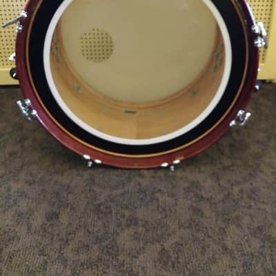 Ludwig 20x12 bass drum Blue olive green badge 1960 ? Maroon image 3