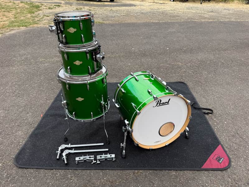 Pearl Masters MCX Maple 4 Piece Drum Set Shamrock Green MCX924XSP/C388 image 1