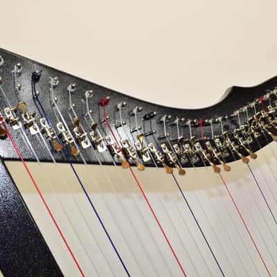 Rees Harps Fullsicle Harp, 26 Strings, With LR Baggs Pickup System, Metallic Black Finish image 3