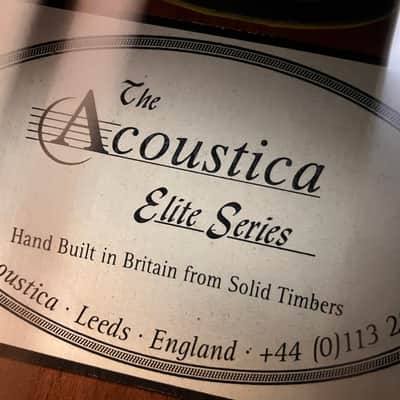 Beautiful Acoustica Elite Series Luthier Made Flat Top Mandolin Type A - Made in Leeds England image 5