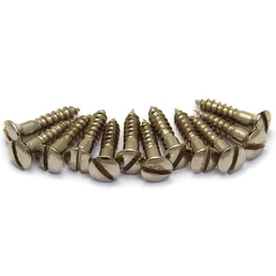 009-5368-049 (12) Fender Slotted Nickel 52 Tele Control Plate Mounting Screws