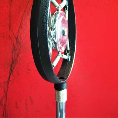 Vintage RARE 1920's / 30's Comet spring carbon Microphone w ring and period stand Shure image 7