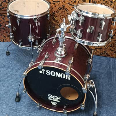 Sonor SQ2 Series Jazz Bop Shell Pack – Maple Shells in ‘Red Wine Dunes’ – Ex Rob Brian image 2