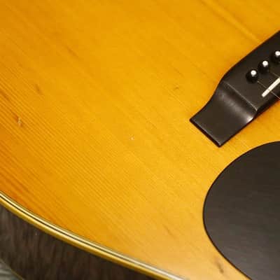 1977 made MILES 2000 D-25 Solid top Vintage Acoustic Guitar Made in Japan image 5