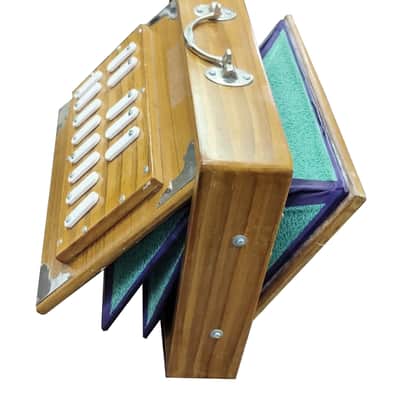 440 Hz Perfectly Tuned Indo-Gaelic SHRUTI BOX Surpeti Drone in Teak wood. Full range, 13 stoppers image 2