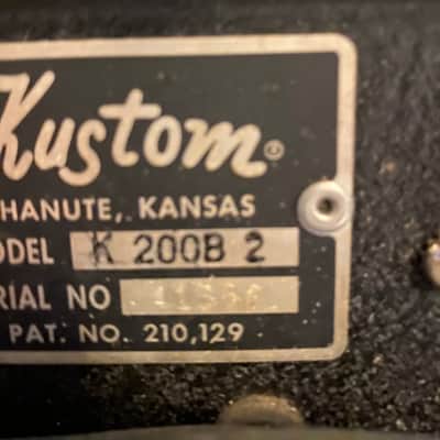 Kustom K200B-2 1969 - Black Tuck and Roll image 3