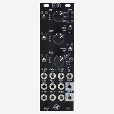 Schlappi Engineering EDDY (Black) Eurorack Triple Mixer VCA Distortion and Compression Module image 1