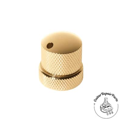 Warwick Stacked Concentric Dome Knobs w. Position Indicator, Die-cast - Gold