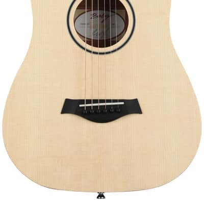 Taylor Baby Taylor BT1 Walnut Acoustic Guitar - Natural Sitka Spruce  Bundle with Taylor Jacquard Cotton 2" Guitar Strap - White/Brown... (4 Items) image 2