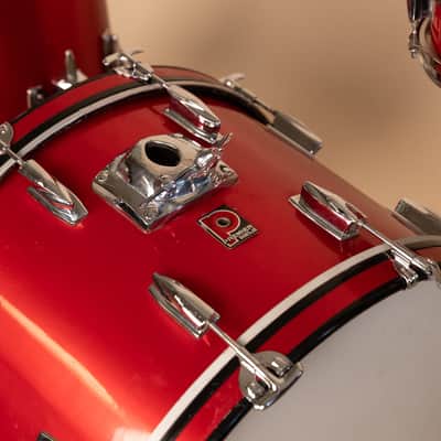 1980s Premier Soundwave Polychromatic Red Drum Set image 11