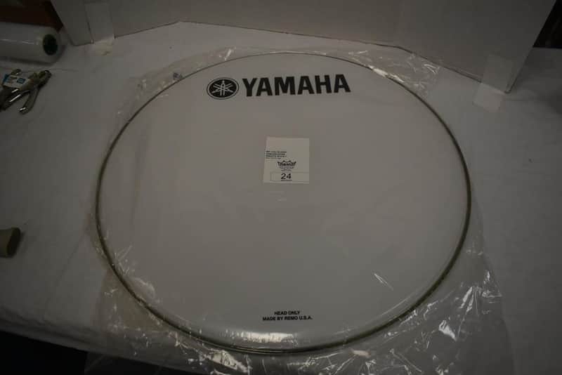 Remo Ambassador Smooth White Bass Drum Head 24" Yamaha Branded (New Open Box) image 1