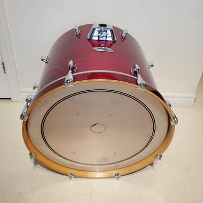 Mapex M 22"x18"inch Bass Drum W/Mount Gorgeous Lacquered Cherry Red - Ultra Clean image 1