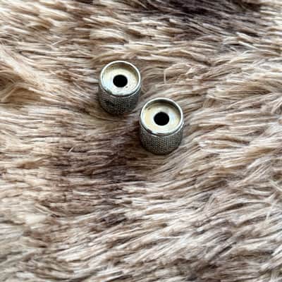 1960s Fender Telecaster Original Vintage Flat Top Knurled 2 Knobs Set image 5
