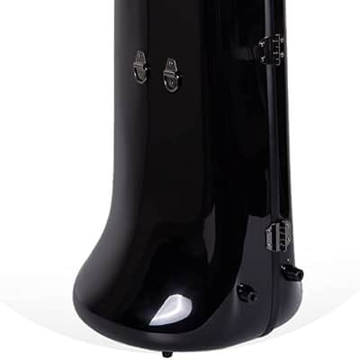 Crossrock Fiberglass Case fits for F-Trigger or Straight Trombone with removable shoulder straps-Black image 2