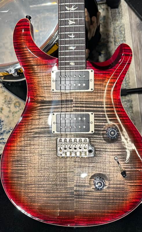 PRS Custom 24 10-Top 2017 Charcoal Cherry Burst image 1