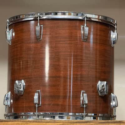 1970's Ludwig Mahogany Cortex Pro Beat 3-Ply Drum Kit 14x24 16x18 16x16 10x14 9x13 Maple image 11