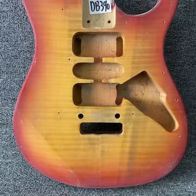 HSH Tiger Maple Top Cherry Burst Guitar Basswood Body image 7