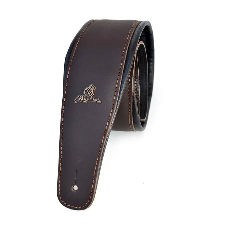 Magma Leathers 2.52" Delux Argentinean padded Brown Leather Guitar Strap (07MC02A.) image 1
