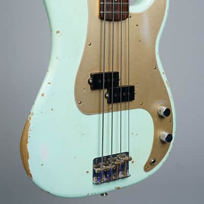 Fender Custom Shop 1962 Precision Bass Relic 2017 - Aged Sea Foam Green image 2
