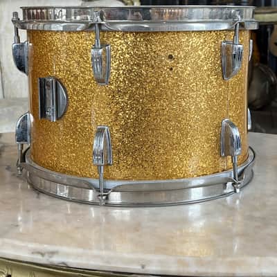 Ludwig Keystone Badge 12x8 Tom Pre-serial '60 - Gold Sparkle image 4