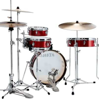 Tama Club-JAM Pancake 4-Piece Drum Shell Pack with 18" Bass Drum, Burnt Red Mist image 3