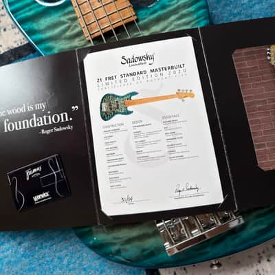 Sadowsky 21-fret Standard Masterbuilt Limited 2020 No.4/30 2020 - Whale Blue Burst Transparent High Polish Burst image 8