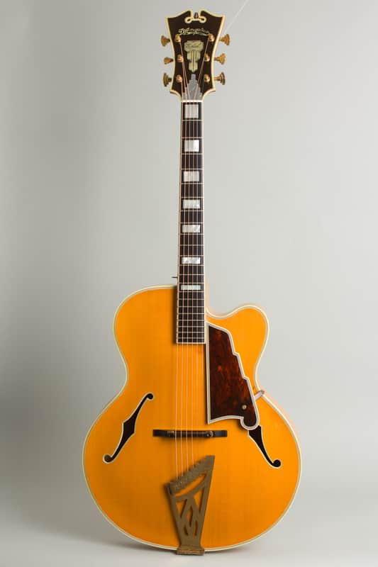 D'Angelico Excel Cutaway Arch Top Acoustic Guitar (1960), ser. #2117, original brown hard shell case. image 1