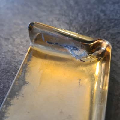 Vintage Fender Stratocaster bridge cover 1950s 1960s - gold Mary Kaye image 5