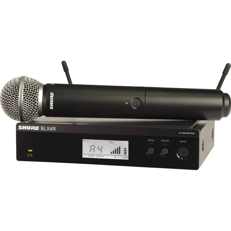 Shure BLX24R/SM58 Rackmount Wireless Handheld Microphone System with SM58 Capsule (H10: 542 to 572 MHz) (B-Stock) image 1