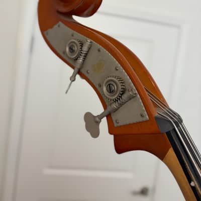 Vintage Reghin Romania 3/4 Upright Bass c. 1950s, Well Set Up + Bag/Pickup/Stand image 6