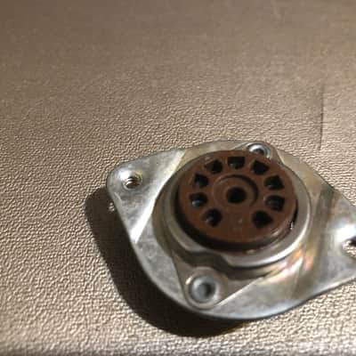 Elco Pair of Octal to Nine Pin Tube Conversion Sockets 1950’s Steel Phenolic image 5
