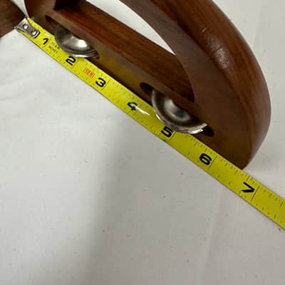 Hand Jingles-Crescent Shape, Pair, Rosewood & Chrome, 6.5" - NEW image 9