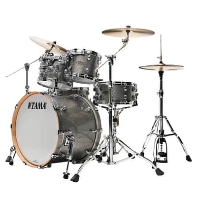 Immagine Tama Starclassic Walnut/Birch 4pc Drum Set Smoked Silver Sparkle - 2