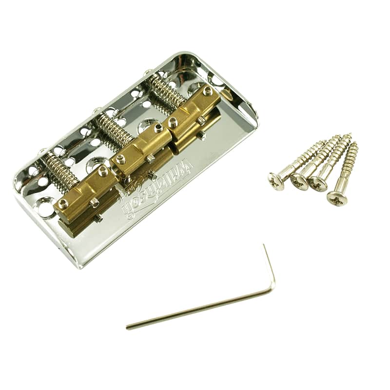 Wilkinson WTBSCR Replacement Half Size Bridge For Fender Telecaster - Chrome image 1