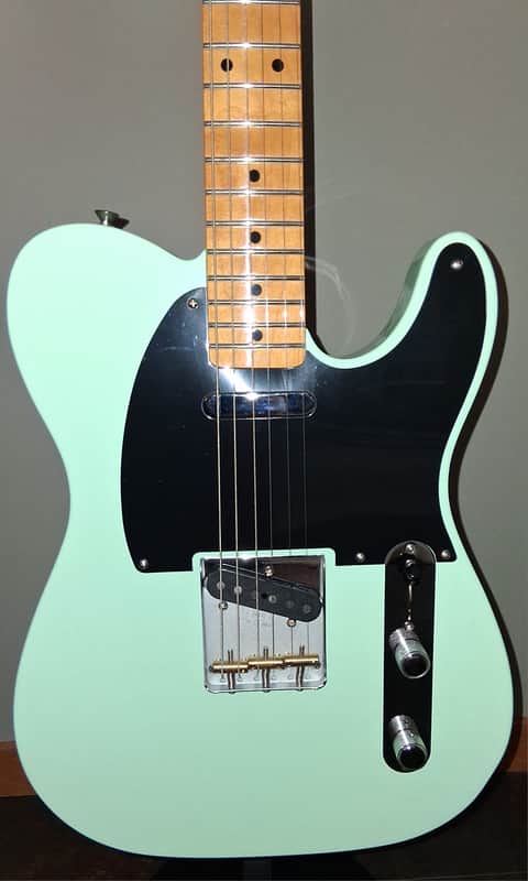 2022 Fender Vintera '50s Telecaster Modified with Maple Fretboard - Surf Green image 1