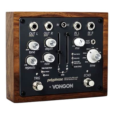 Vongon Polyphrase Stereo Echo Effect Pedal with Infinite Feedback Loop image 2