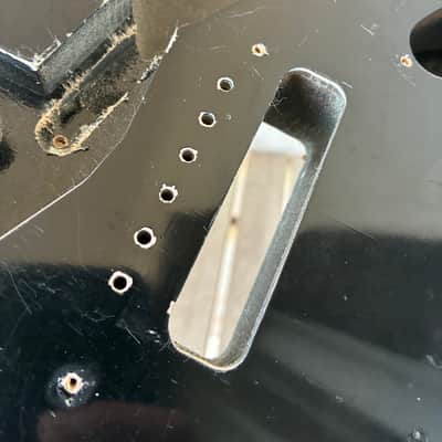 MJT Stratocaster body vintage style SSS - Black nitro over surf green metallic partsCaster project image 7