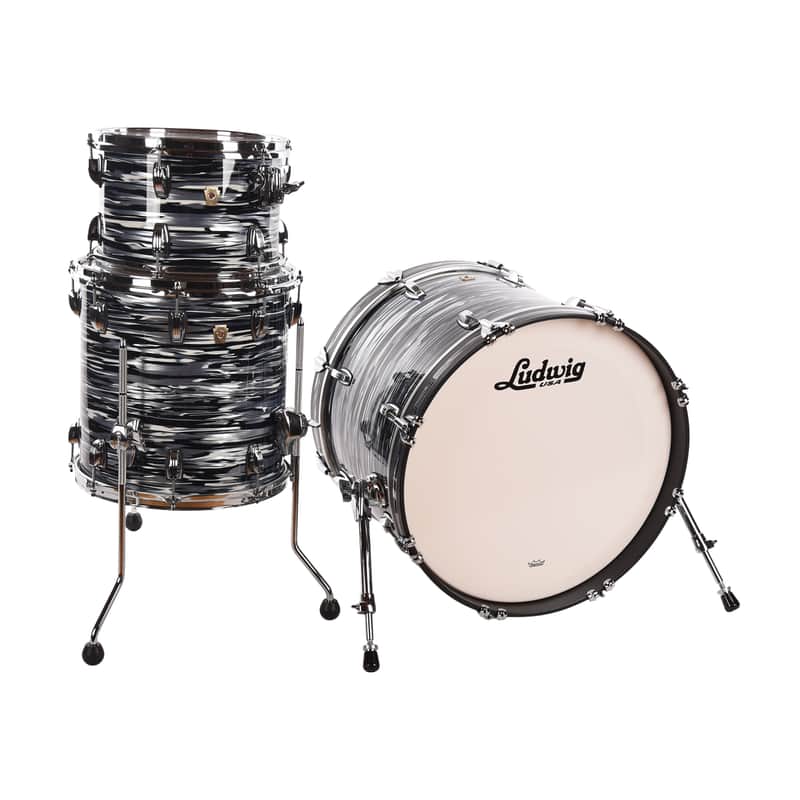 Ludwig Classic Maple 12/14/20 3pc. Drum Kit Black Oyster Pearl (70's bowling ball) image 1