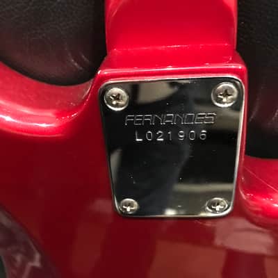 Fernandes The function stratocaster Japan  Left Hand Lefty Emg !1984-1987 Candy Apple Red image 6