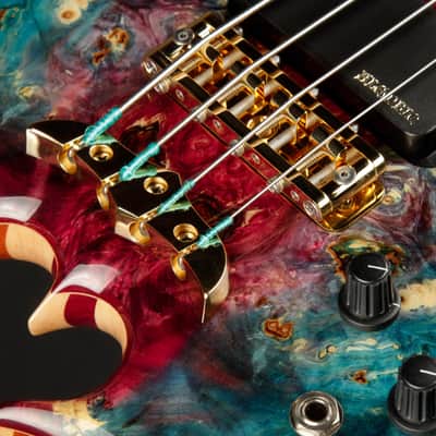 Alembic Mark King Signature Deluxe - Buckeye Burl Resin Top image 18