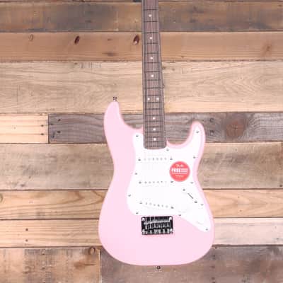 Squier Mini Stratocaster Electric Guitar Shell Pink image 4