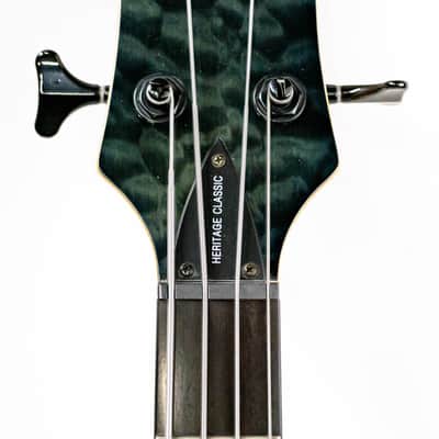 BC Rich Heritage Classic Mockingbird Bass with Gigbag - Quilted Black / Natural image 3