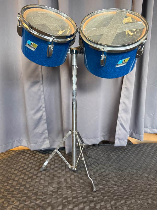 Ludwig Vintage 8” & 10” Concert Toms - Blue Sparkle image 1